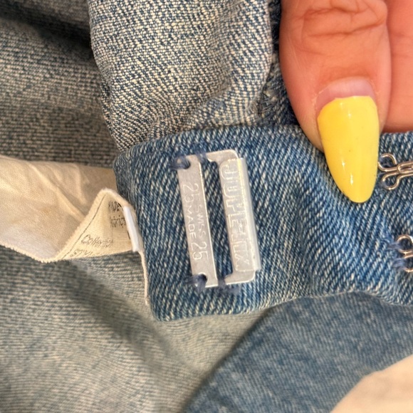 1991A Chane Hip Hp collection Denim Skirt w Pink Trim Fr 40 / US 4-6 - Picture 9 of 14